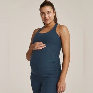 Beyond‎ the Bump Spacedye Bases Covered Maternity Tank Nocturnal Navy XS